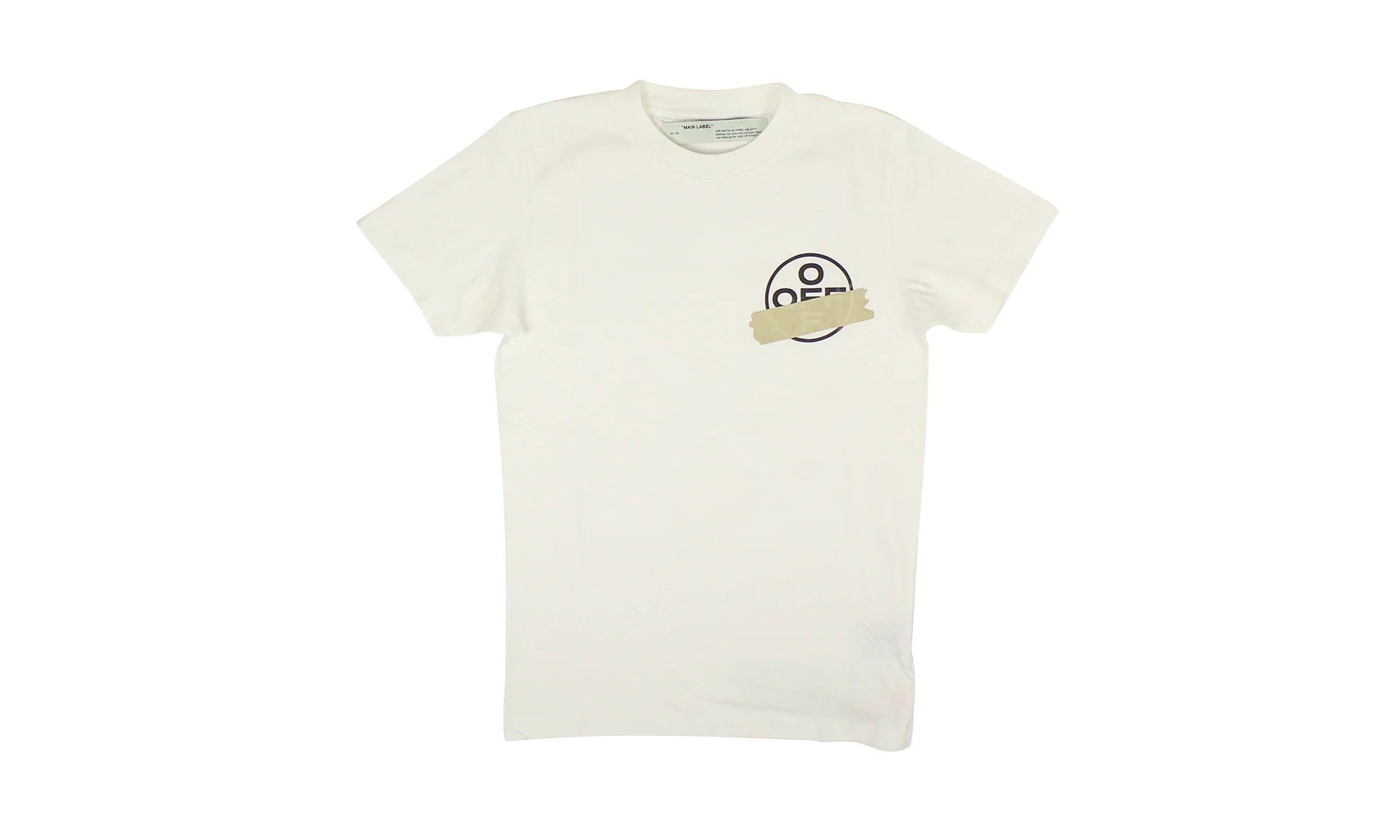 Tape Arrows Tshirt "Biege" OMAA027G20JER0540161
