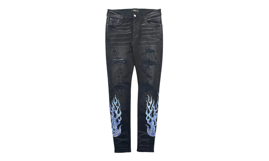 Bandana Flame Patch Jeans Aged "Black Multi" PS22MDS192 028