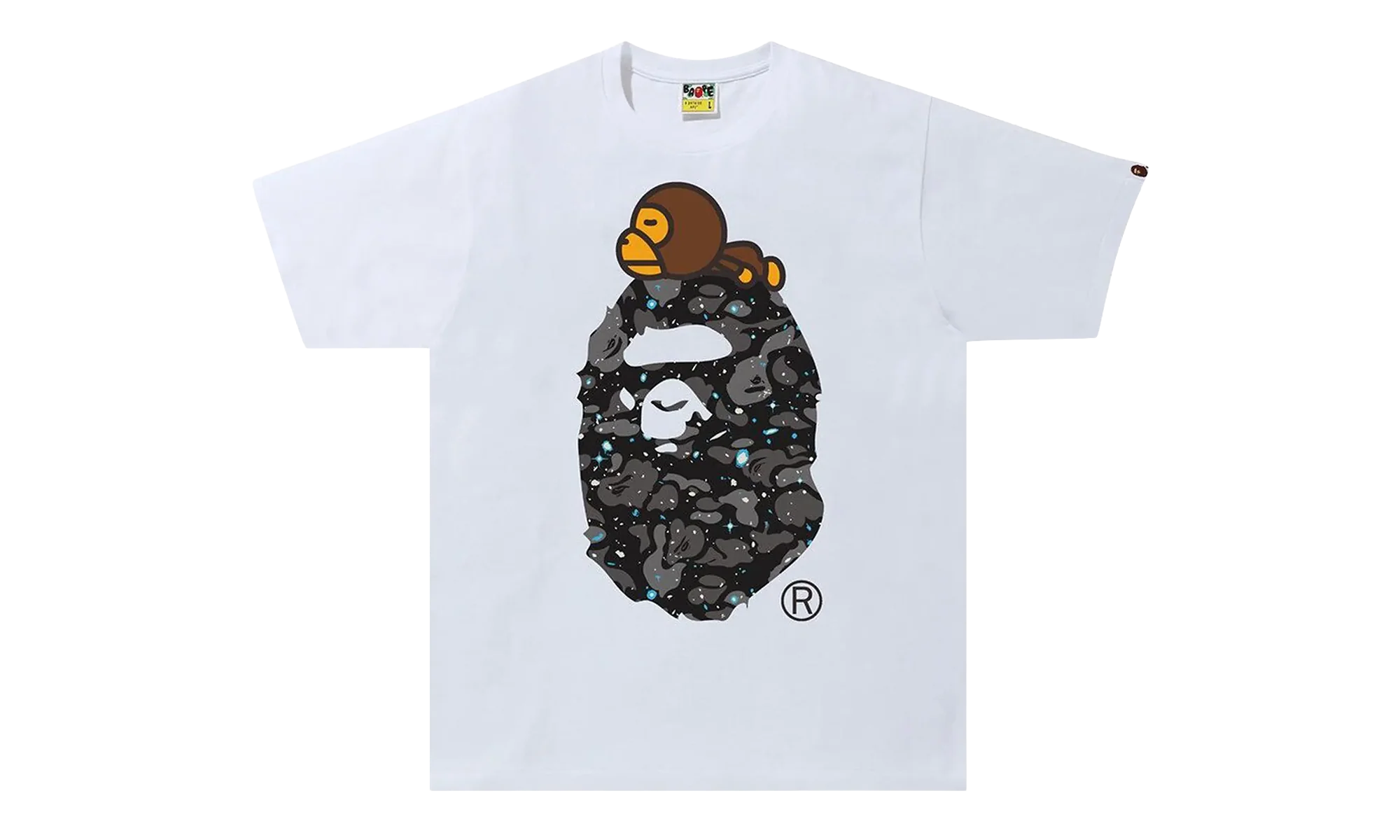 Space Camo Milo On Big Ape Tee "White" 2H80 110 007 WHITE
