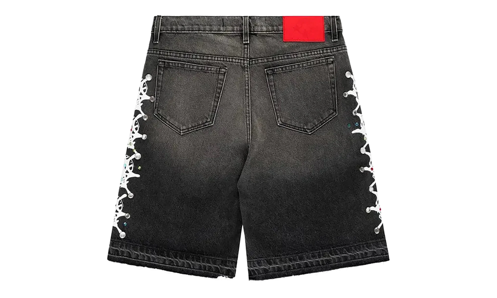 WEB STONE DENIM SHORTS "Black Wash" SP5der96