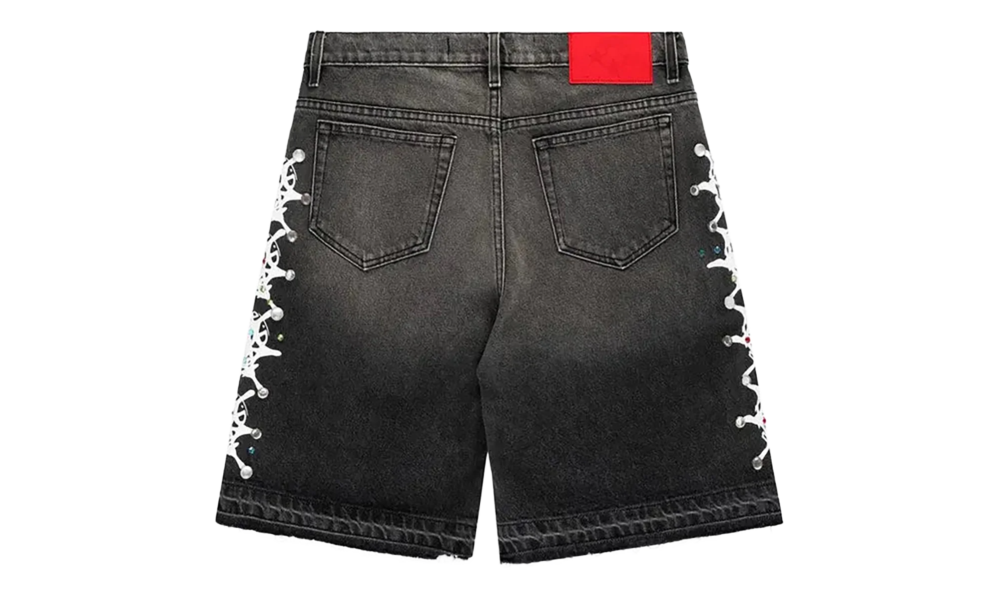 WEB STONE DENIM SHORTS "Black Wash" SP5der96