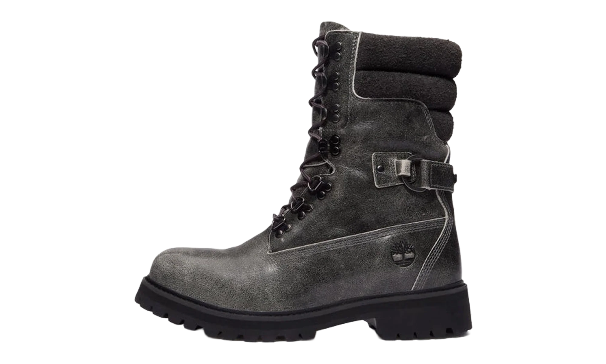 Vibram Tall Lace Up Waterproof Boot "Dark Grey Full Grain" TB0A6G3QEIQ
