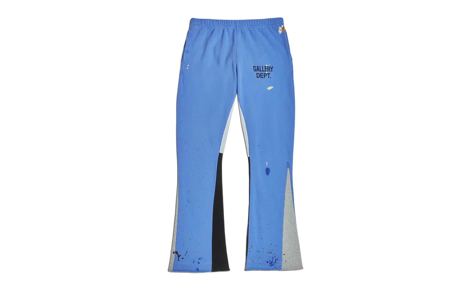 GD Logo Paint Splatter Flare Sweatpants "Royal Blue Black Multi" GD 2131F