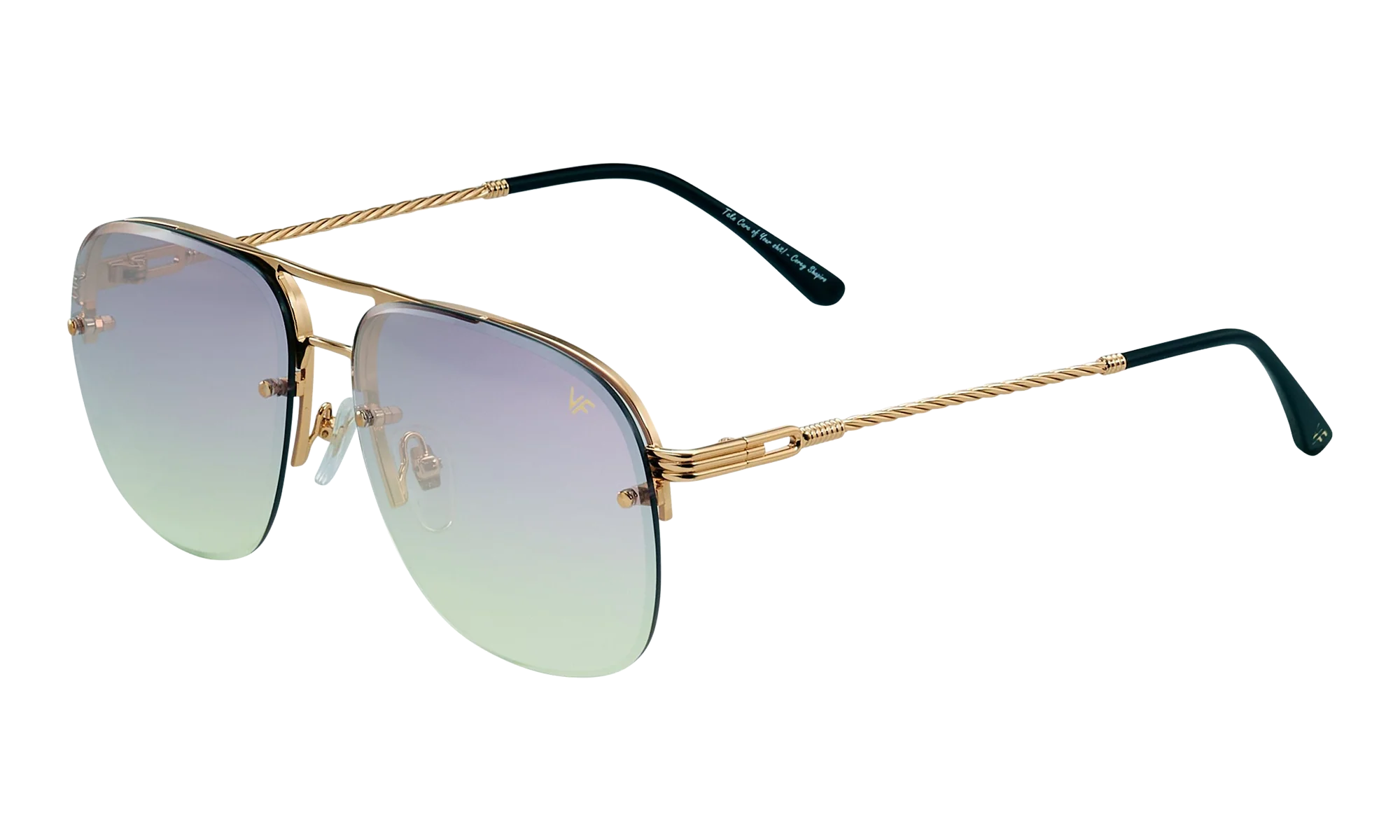 Snatch Bevel Rimless Drill Mount 18KT "Yellow Gold / Pastel Mauve Gradient" DMSN2 0009 48C2