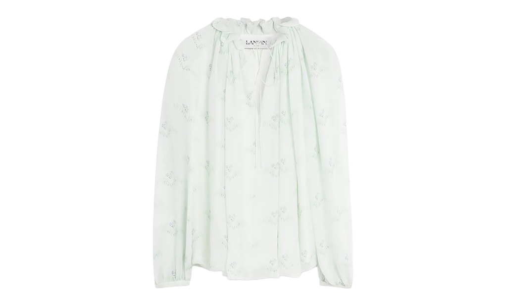 SILK FLARE SLEEVE BLOUSE "Mint" RW TO0114 5672 E23 401