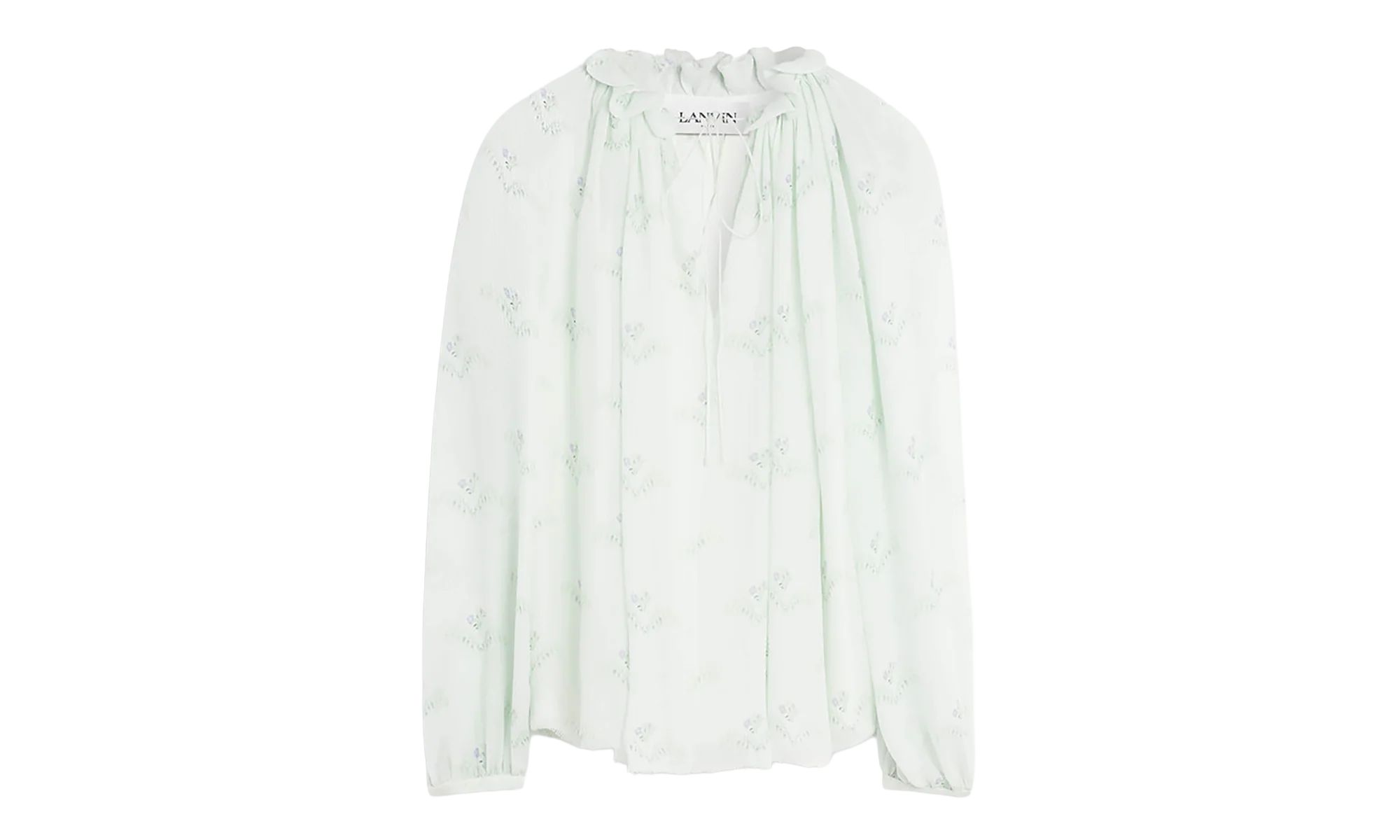 SILK FLARE SLEEVE BLOUSE "Mint" RW TO0114 5672 E23 401