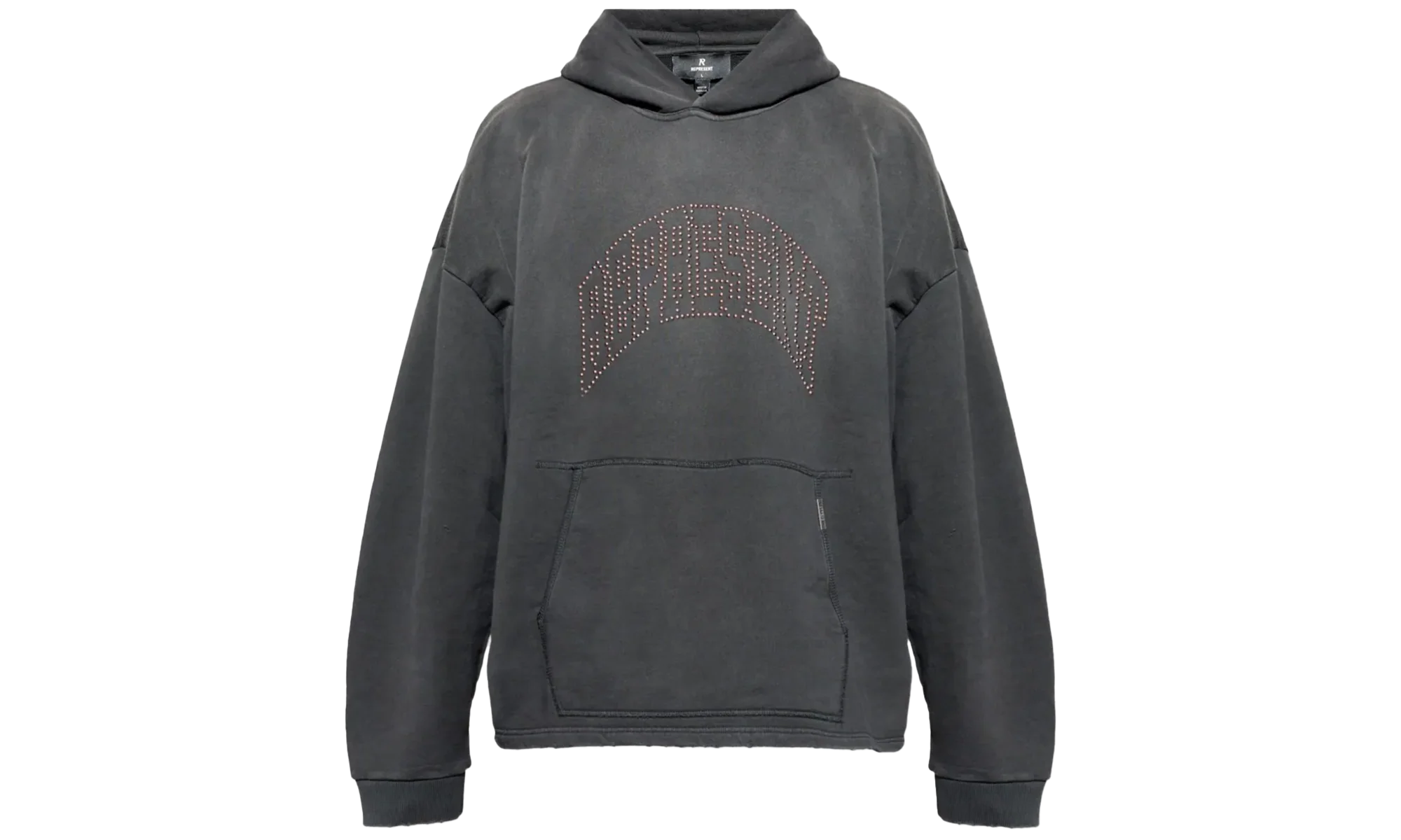 Embellished Hoodie "Stained Black" MLM100437