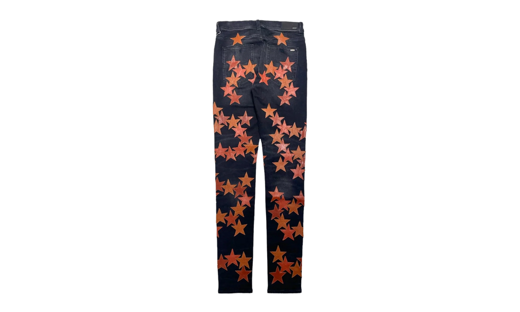 Leather Star Patch Jeans "Chemist - Aged Black" SS22MDS022 23