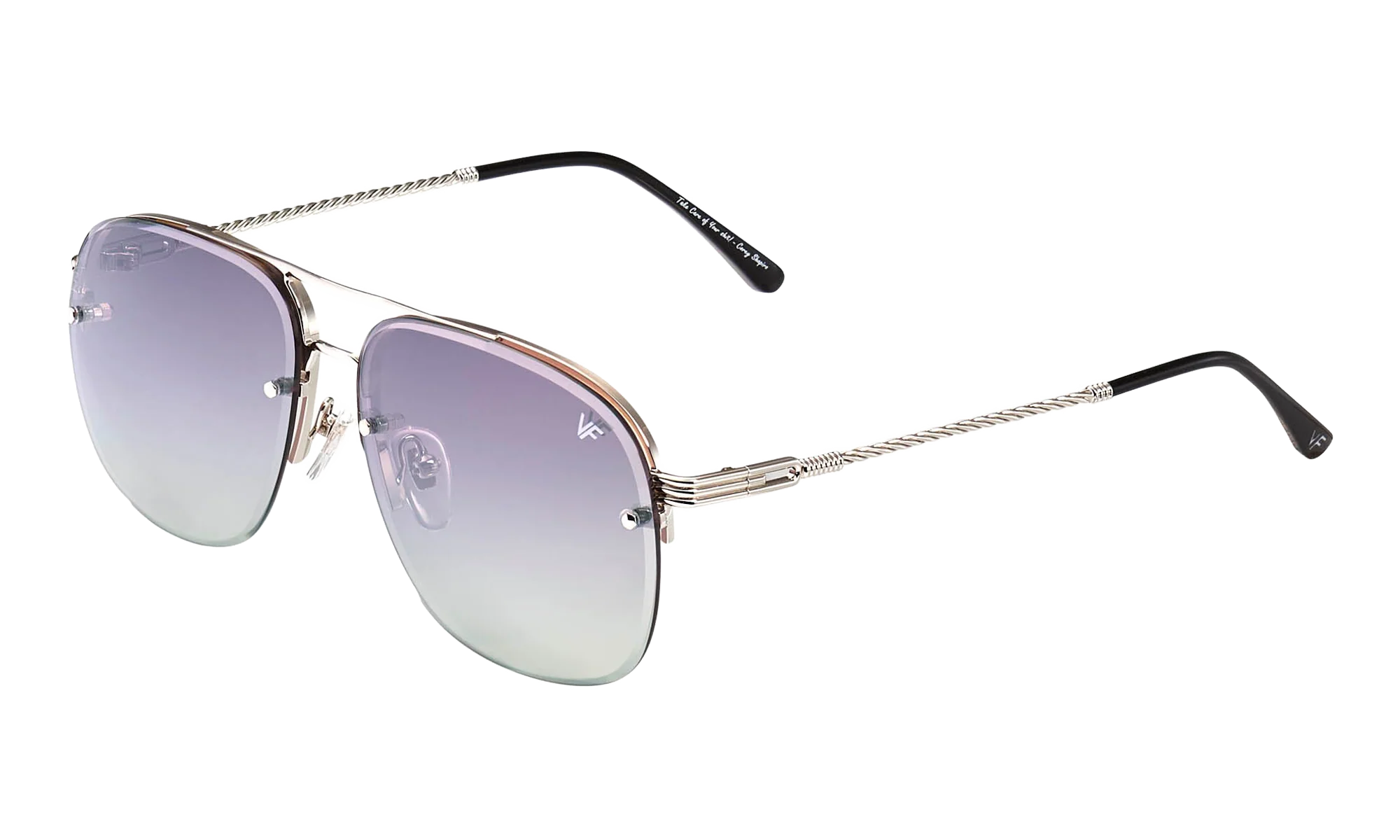 Snatch Bevel Rimless Drill Mount 18KT "White Gold / Purple Gradient" DMSN2 0012 48D5