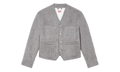 Hairy Collarless Jacket "Pale Grey" FF65VE1169PE93