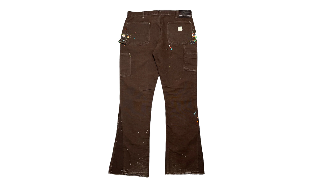 LA Flare Carpenter Pants Paint Splatter "Dark Brown Multi" GDLFCDB