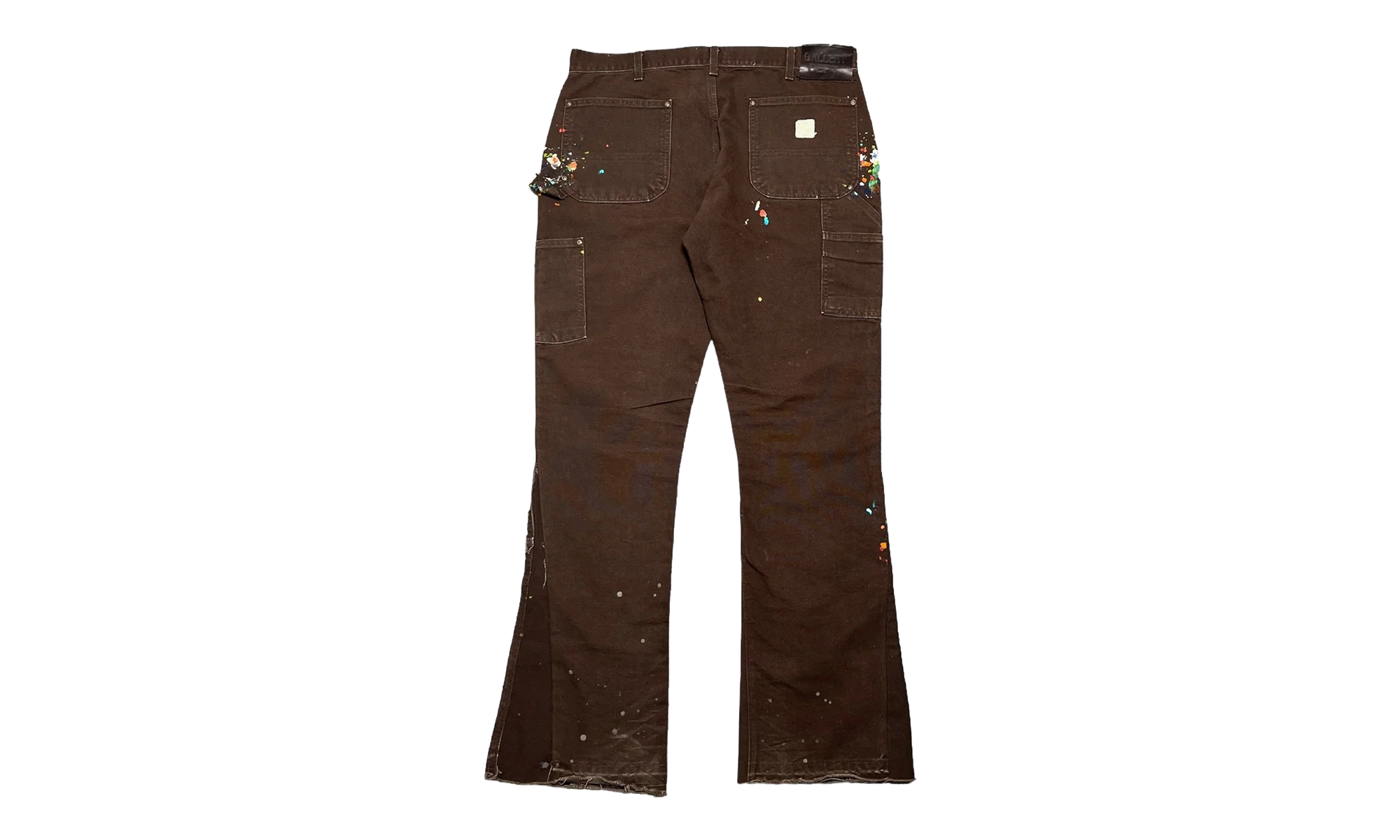 LA Flare Carpenter Pants Paint Splatter "Dark Brown Multi" GDLFCDB