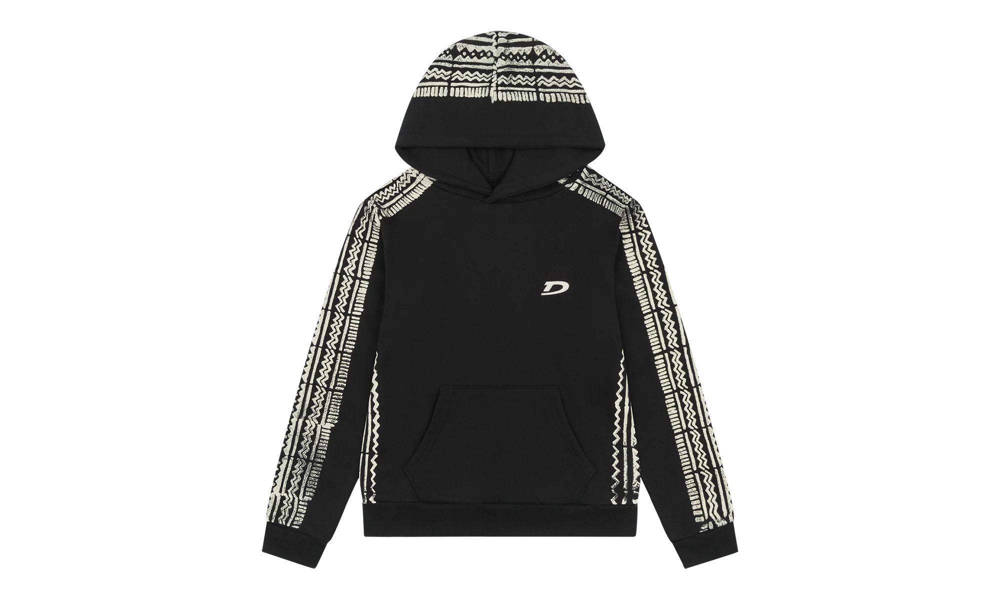 Mudcloth Hoodie "Black" DT341