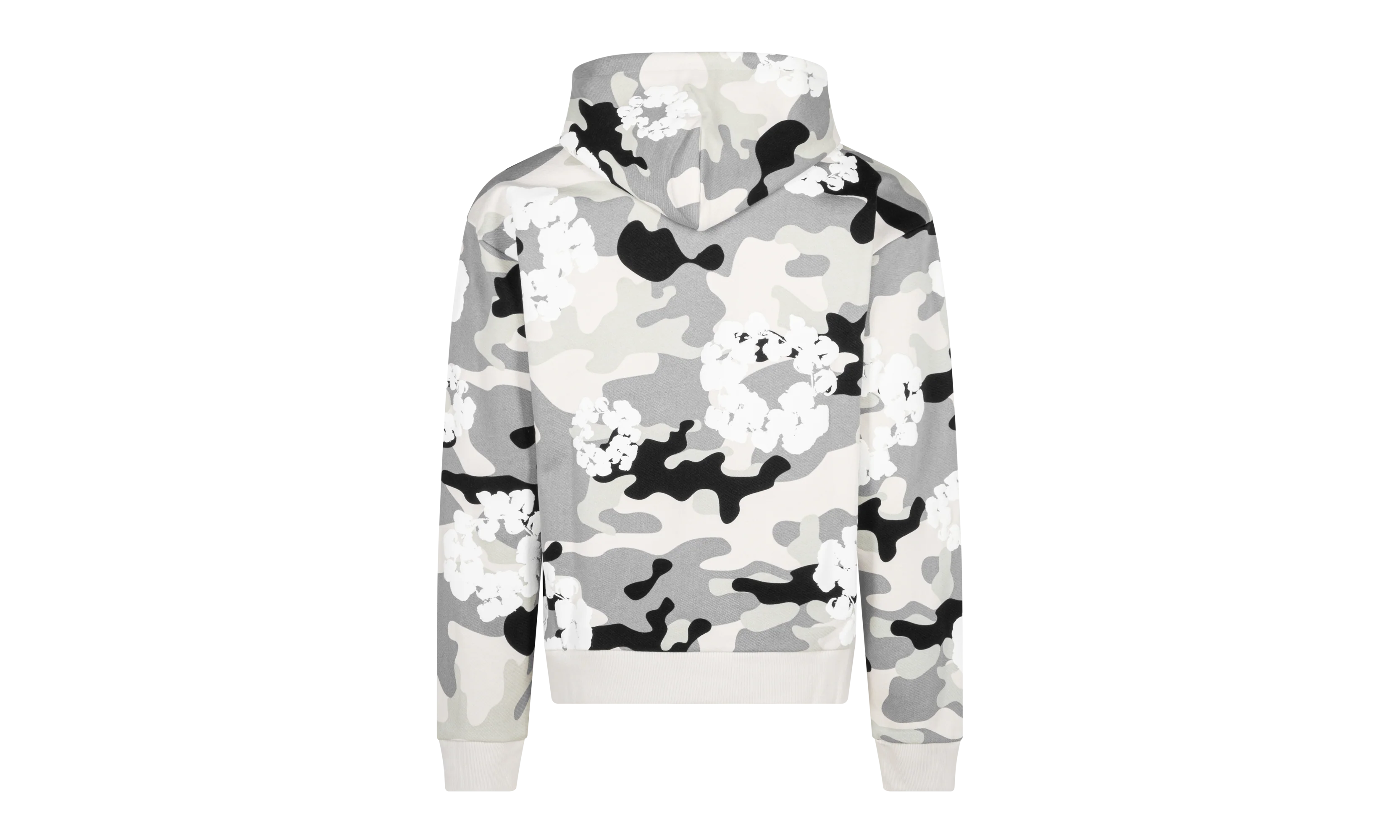 Cotton Wreath Zip Hoodie "White Camo" DT063