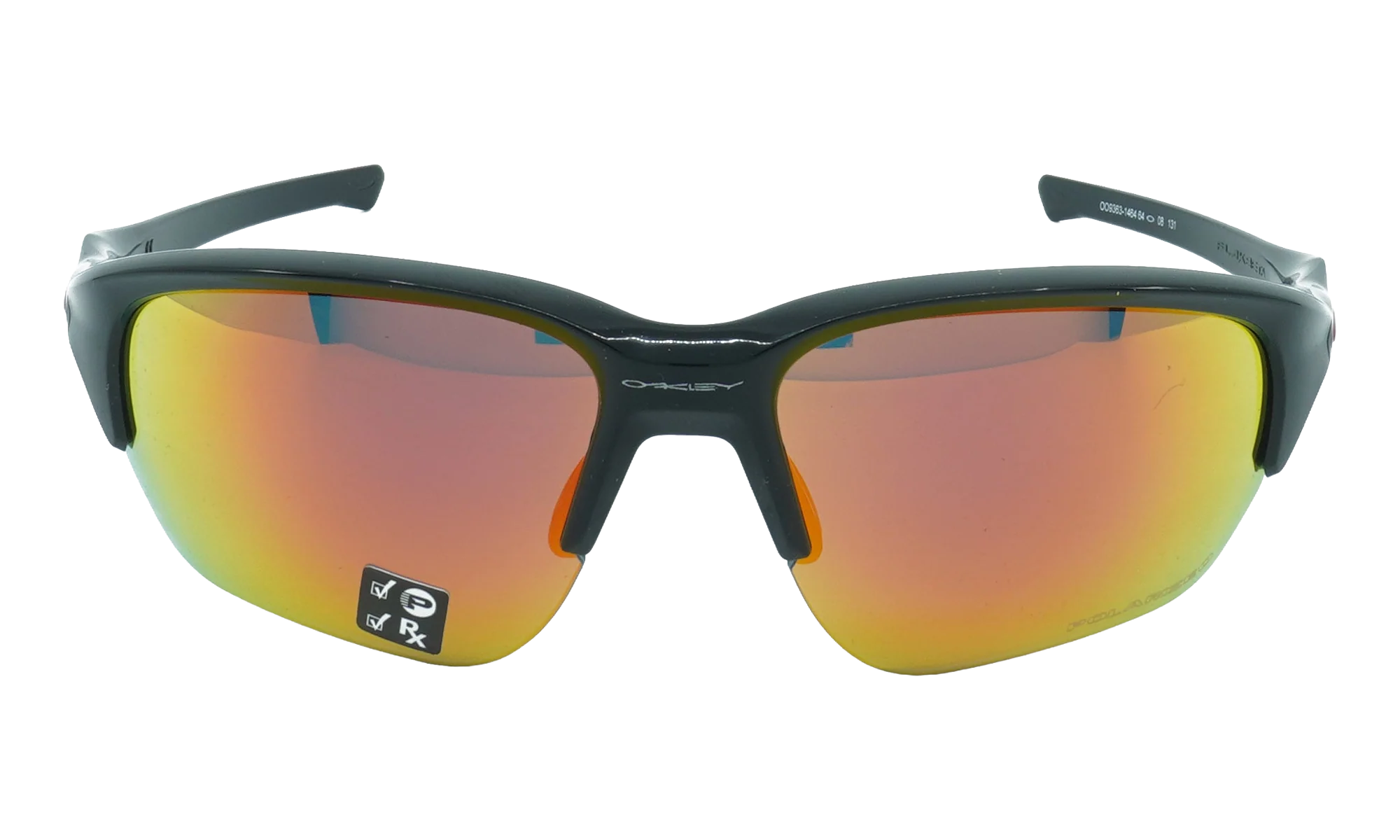 Flak Beta Polarized Sunglasses "Polished Black / Ruby Iridium Polarized" OO9363 14
