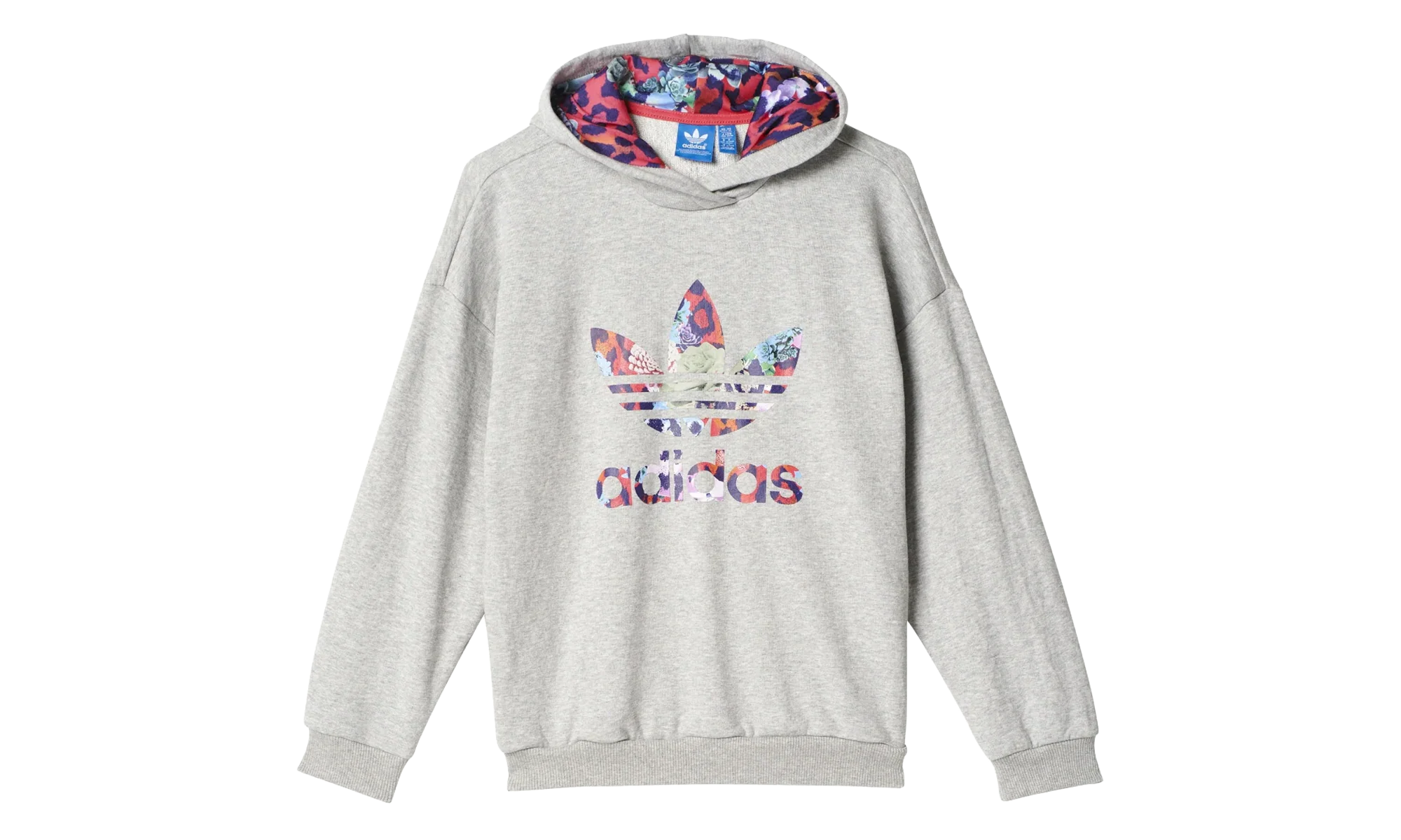 Originals S Rose Hoodie GS "Grey Heather / Multicolor / Fresh Pink" S96103