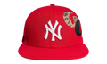 Gallery Dept x New Era - 59FIFTY New York Yankees Fitted Hat "Red" GD111