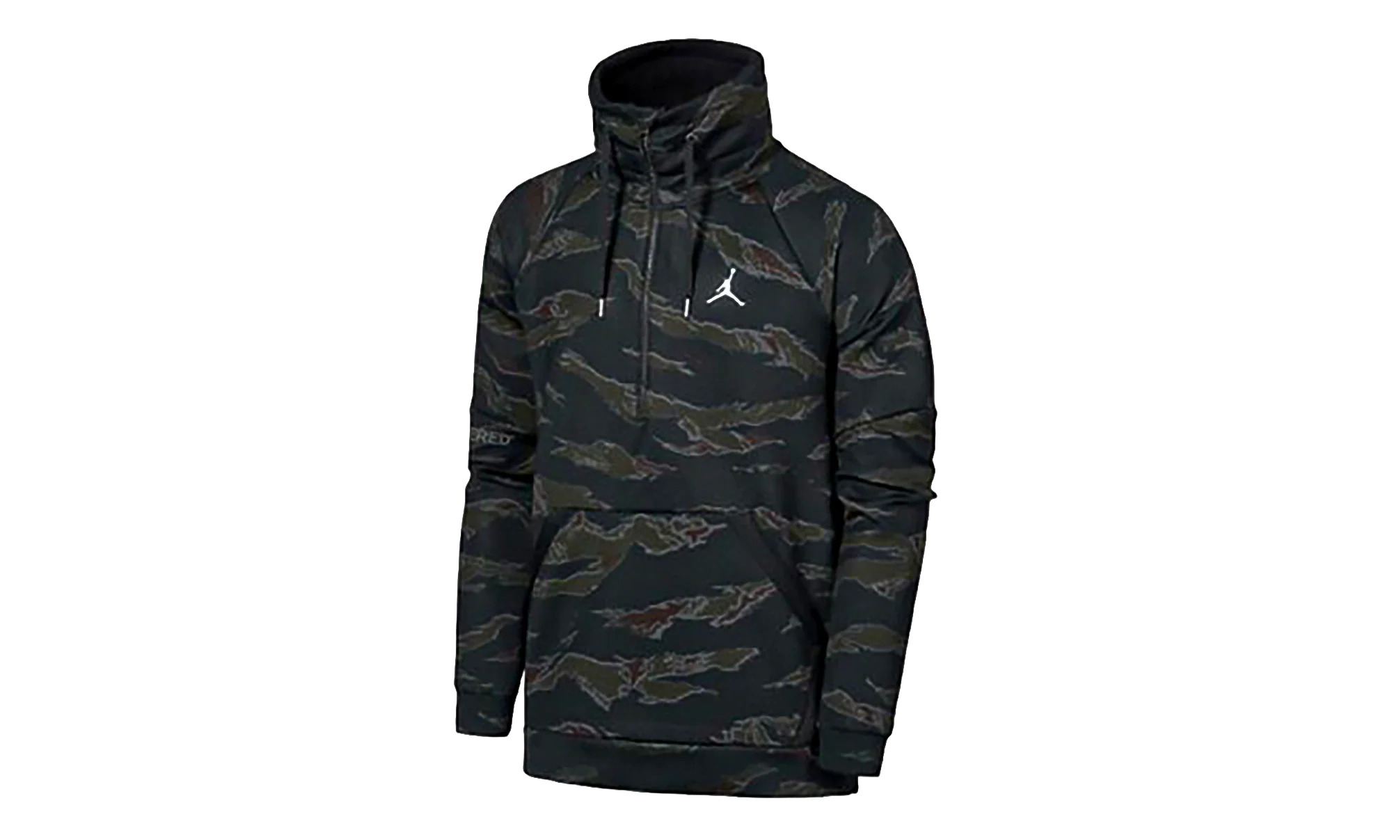 Air Jordan Flight Camo Anorak Half Zip Pullover Hoodie "Black" AH6163 010