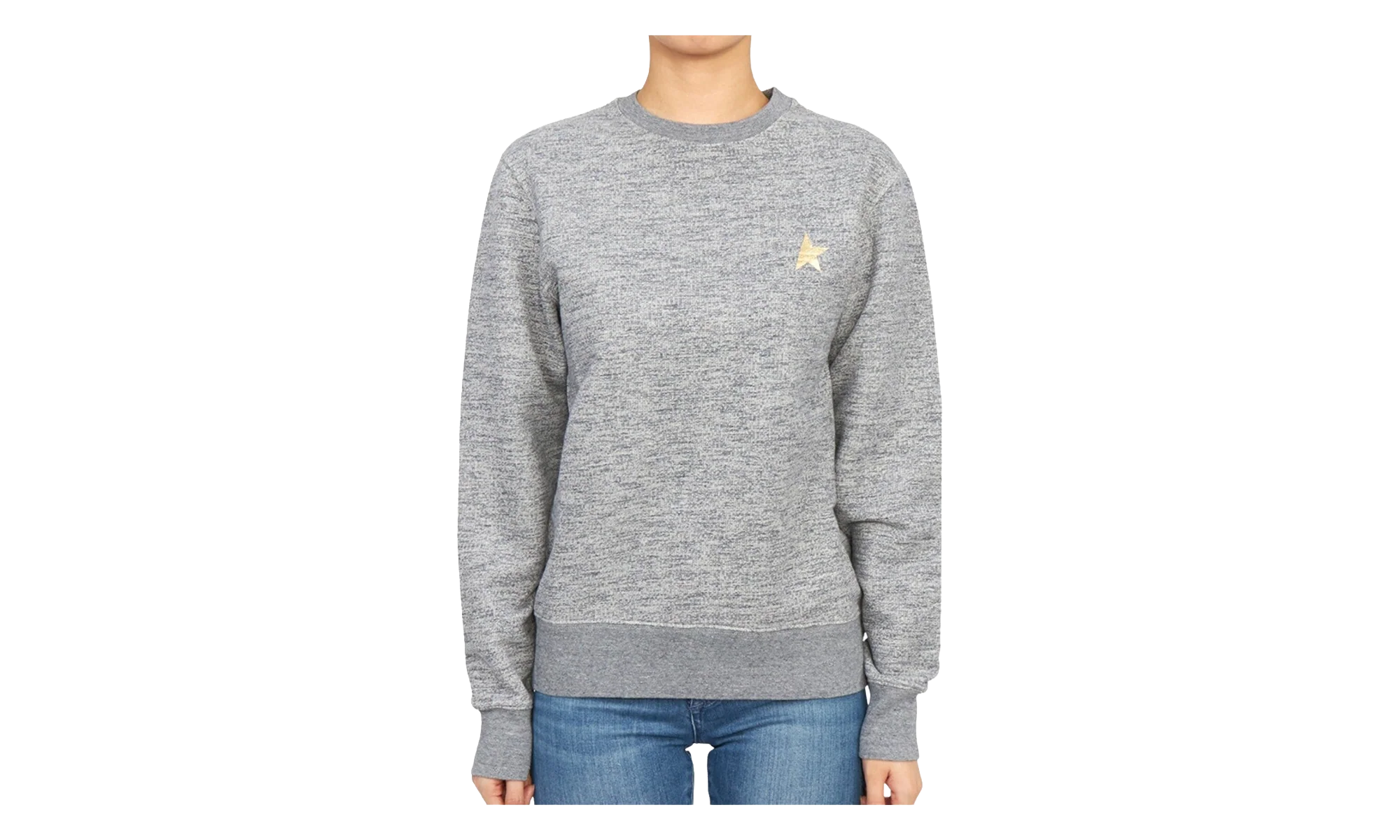 Athena Star Collection Sweatshirt WMNS "Medium Grey Melange / Gold" GWP01223.P000522.60311
