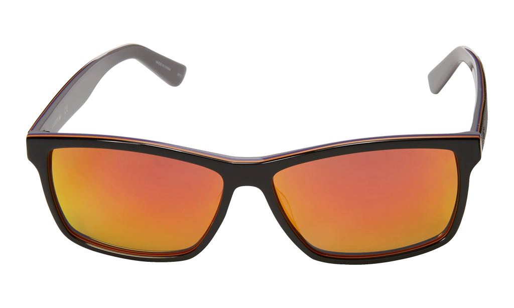 Rectangle Sunglasses "Shiny Black" L705S-003