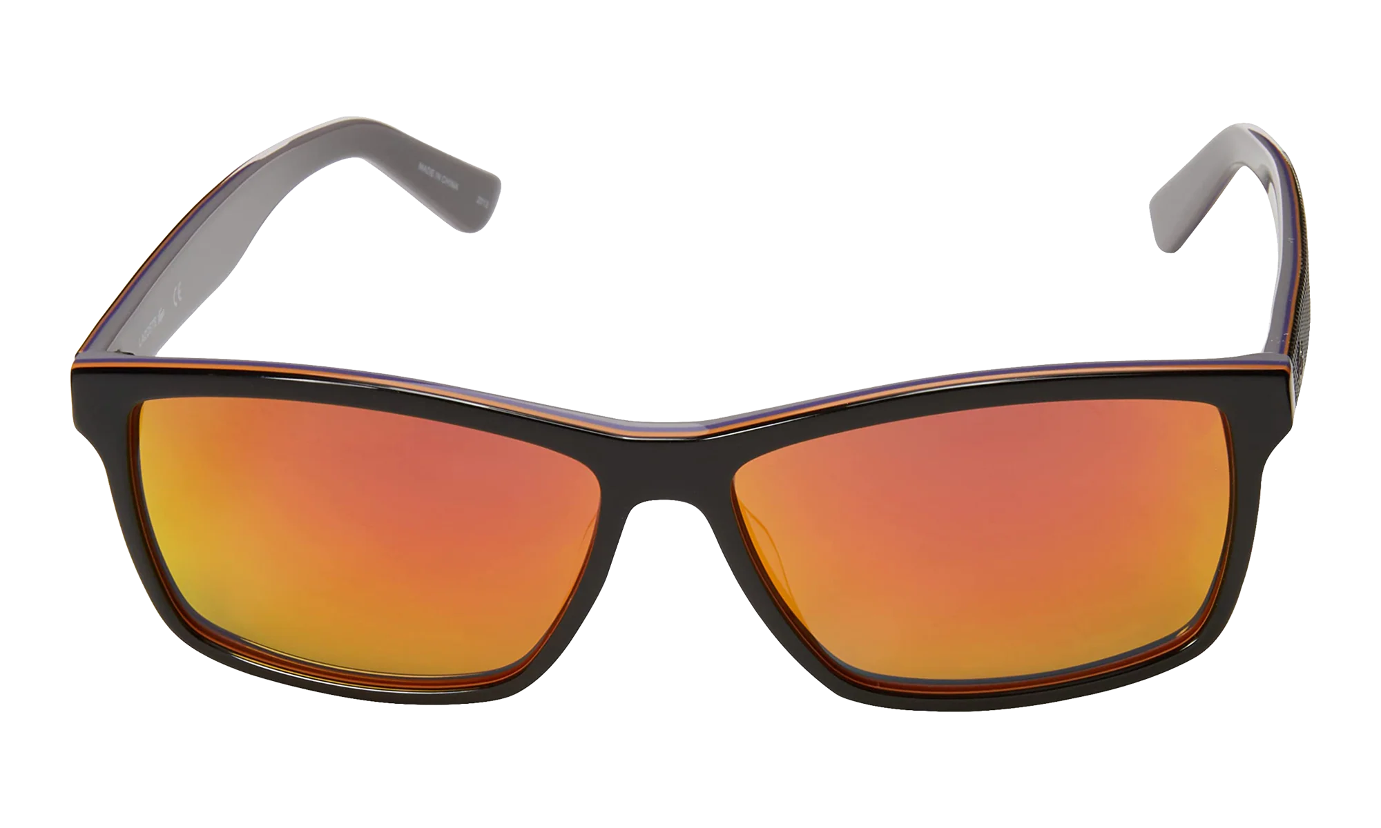 Rectangle Sunglasses "Shiny Black" L705S-003