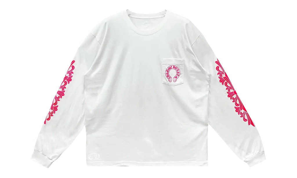 Classic Horseshoe Long Sleeve T-shirt "Pink/White" CHRM0799