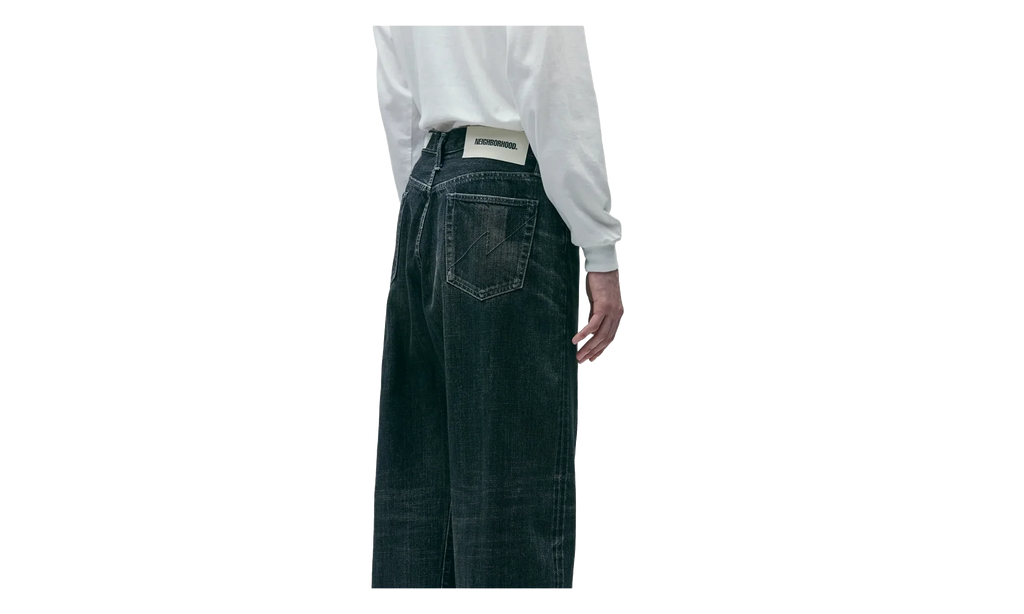 Washed Denim Wide Pants "Indigo" 252XBNH PTM04 INDIGO