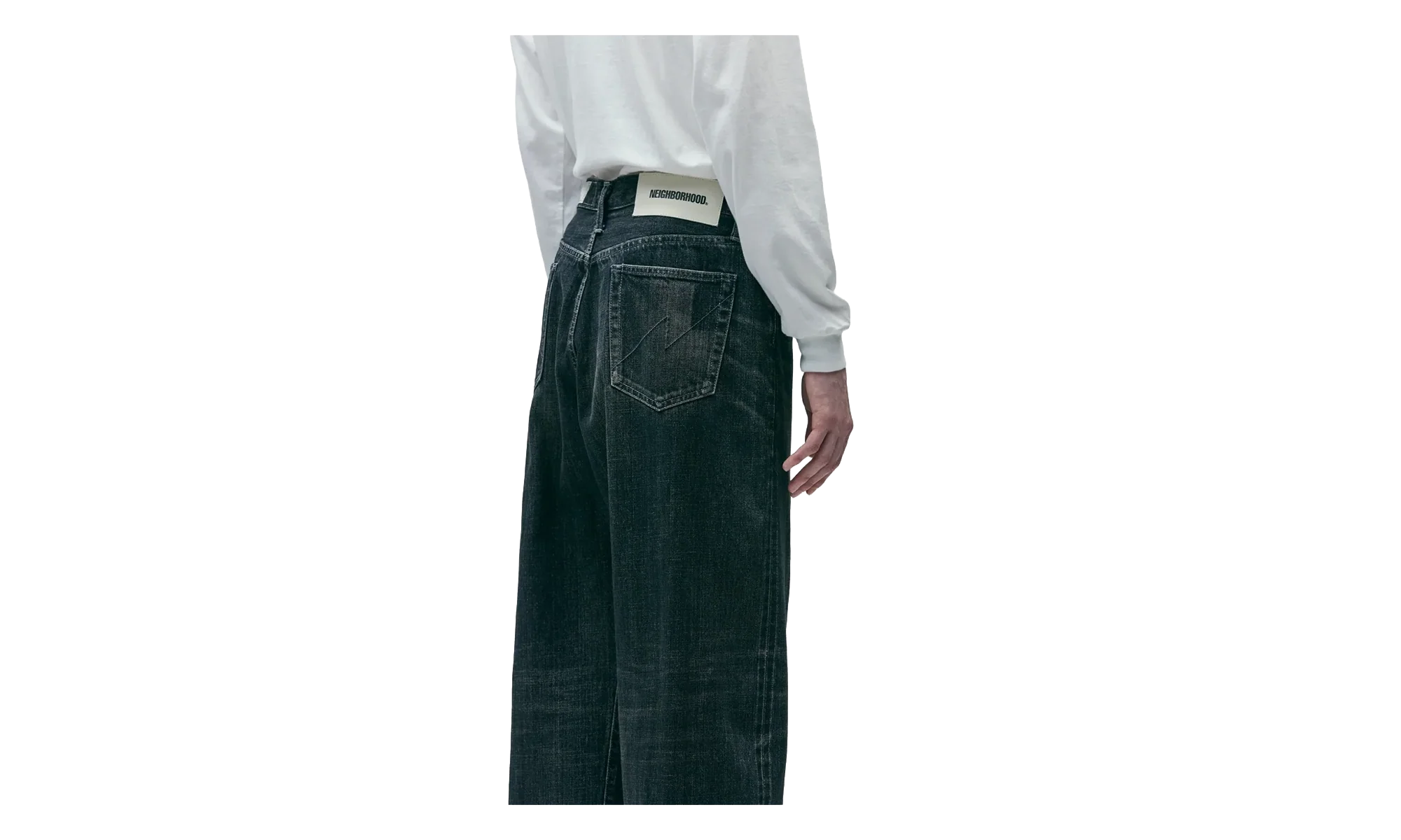 Washed Denim Wide Pants "Indigo" 252XBNH PTM04 INDIGO