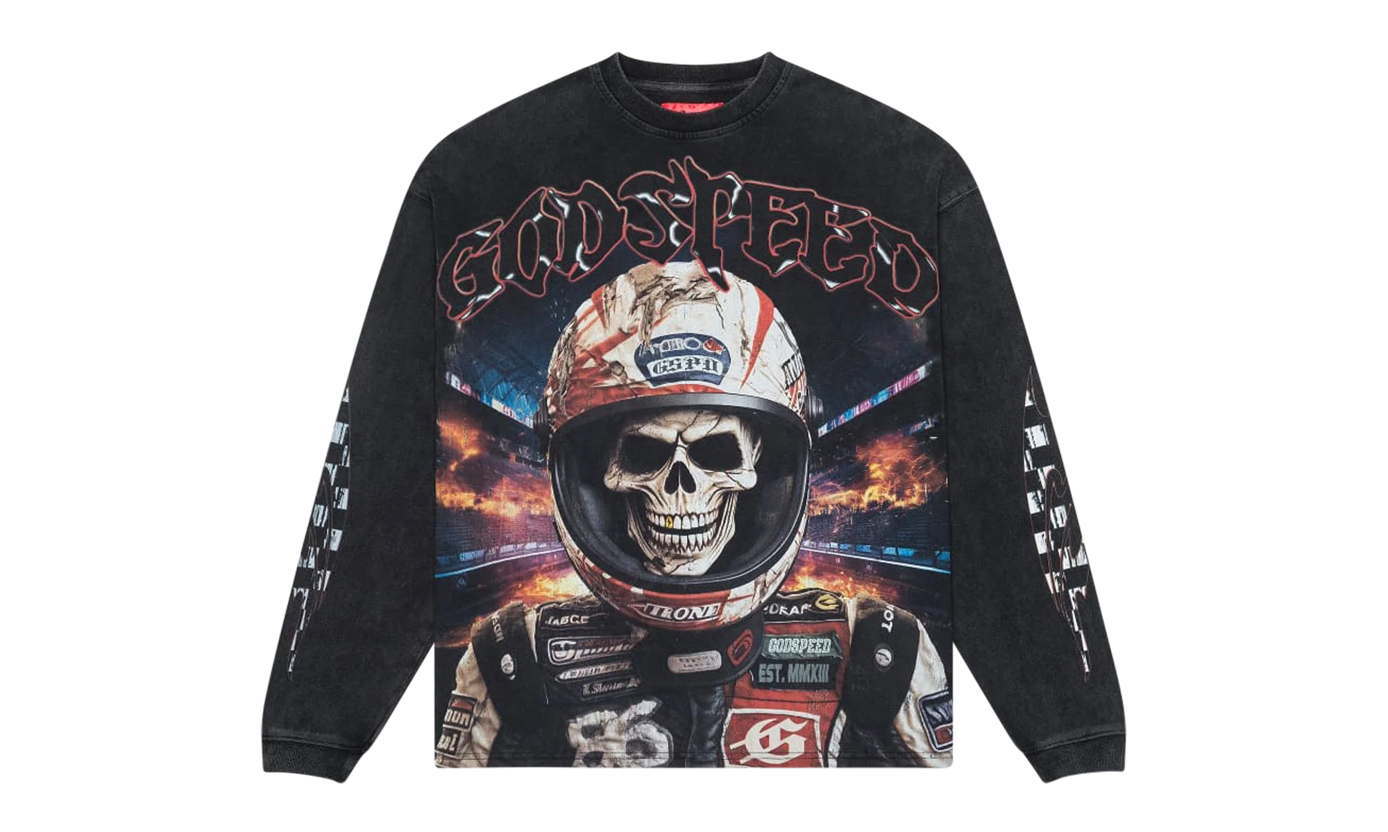 Racer Goldie L/S T-Shirt "Black Wash" OJJYJMF6