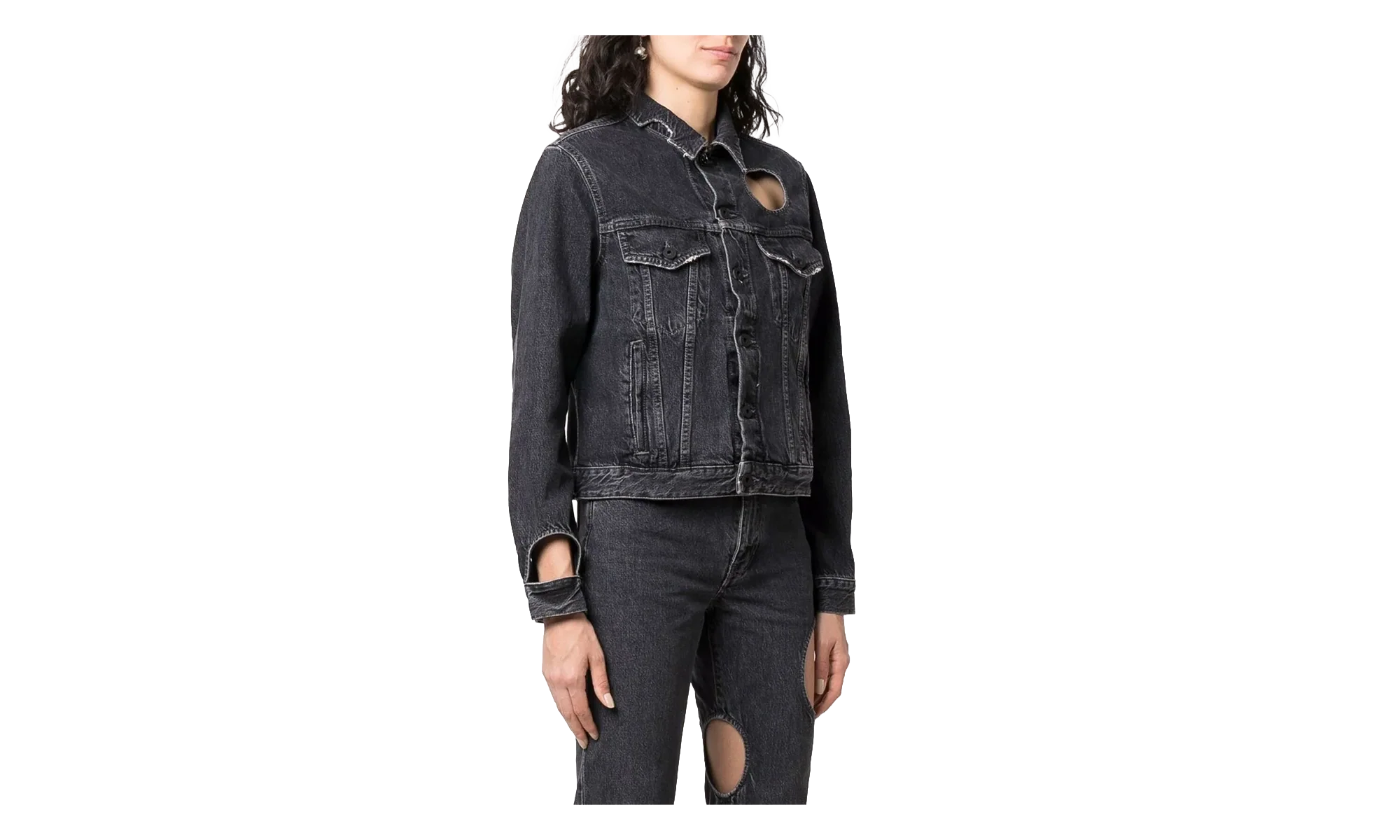 Meteor Denim Jacket WMNS "Dark Grey" OWYE027C99DEN0010700