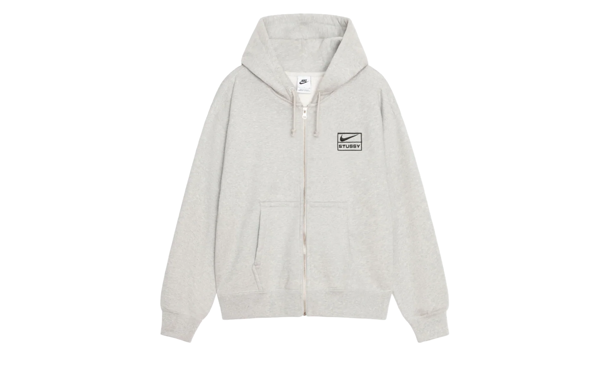 Stussy Fleece Zip Hoodie "Grey Heather" FJ9181050 GHEA
