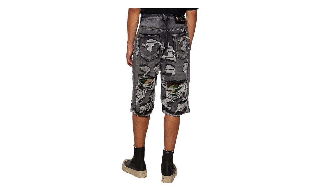 Hell Camo Denim Shorts "Black" TC25PT2202