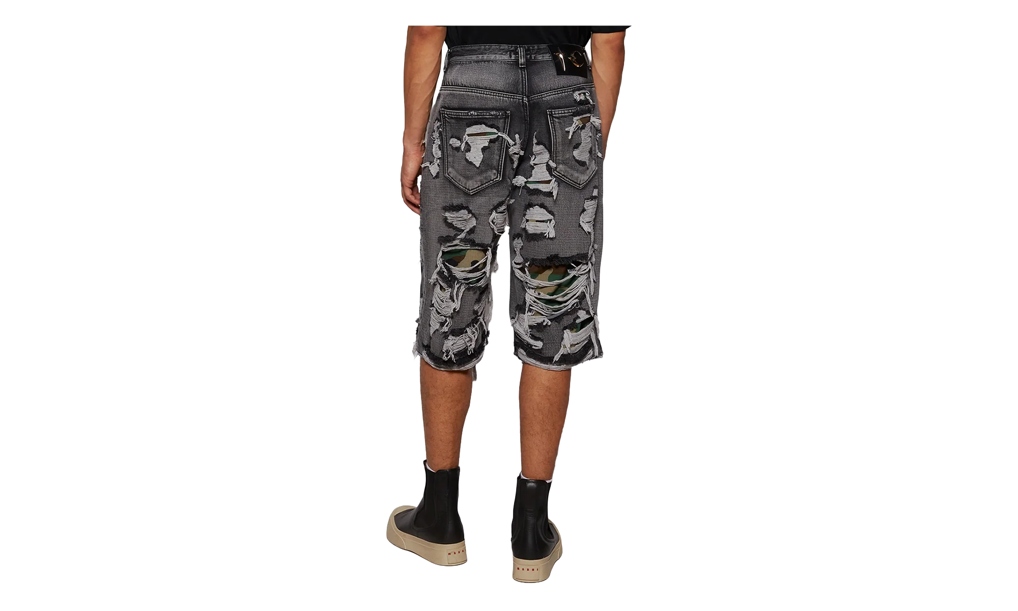 Hell Camo Denim Shorts "Black" TC25PT2202