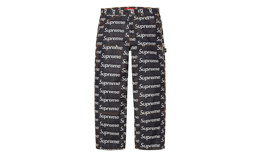 Jacquard Logos Double Knee Denim Painter Jeans "FW25 - Rigid Indigo" SU26912