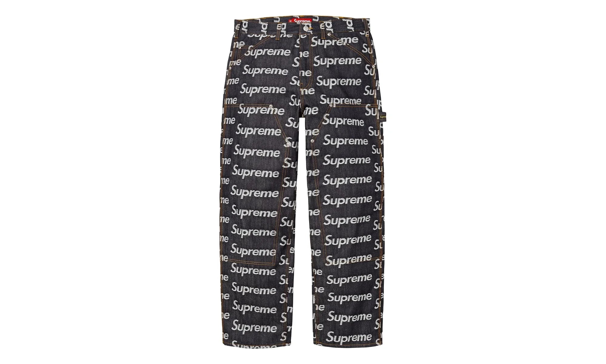 Jacquard Logos Double Knee Denim Painter Jeans "FW25 - Rigid Indigo" SU26912