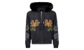 Faux Fur-Trimmed Embroidered Zip-Up "Black" BI0204900