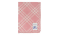 MU Wide Check Wool Silk Scarf "Sugar Pink" 8123251