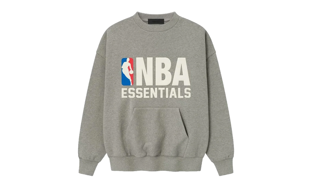 NBA SPORTS FIT CREWNECK SWEATSHIRT "CONCRETE HEATHER" 192NB256502F