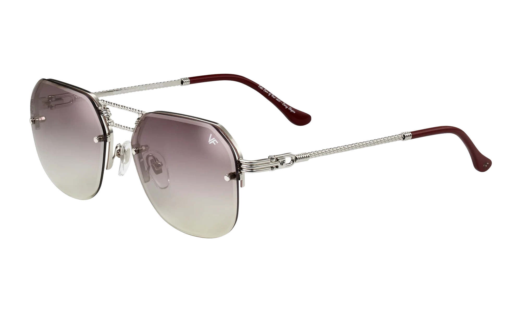 CEO Bevel Rimless Drill Mount 18KT "White Gold / Pastel Mauve Flash Silver" DMCE2 0009 48B4