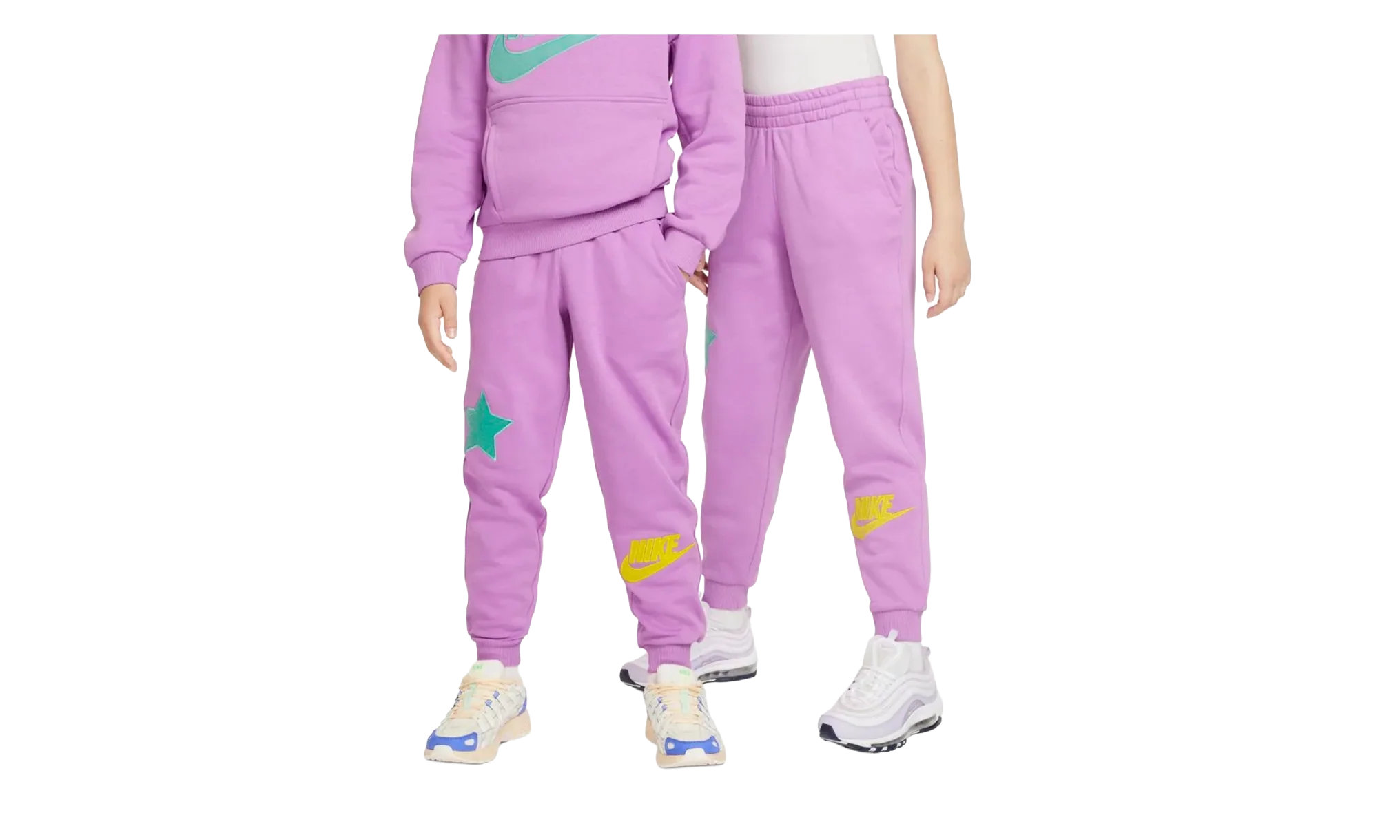 Sportswear Club Fleece Jogger Pants GS "Rush Fuchsia / Emerald Rise / Opti Yellow" FD3031 532
