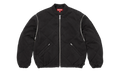 Zip-Off Sleeve Quilted Bomber Jacket "Black" SU26991