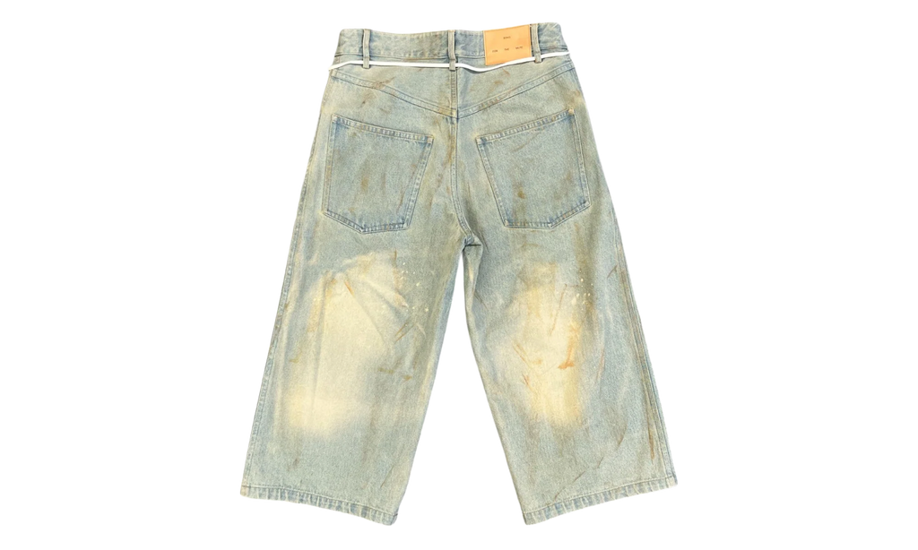 Long Denim Shorts "Light Blue Dirt Fade Out" 261 MST055 FADEBLU