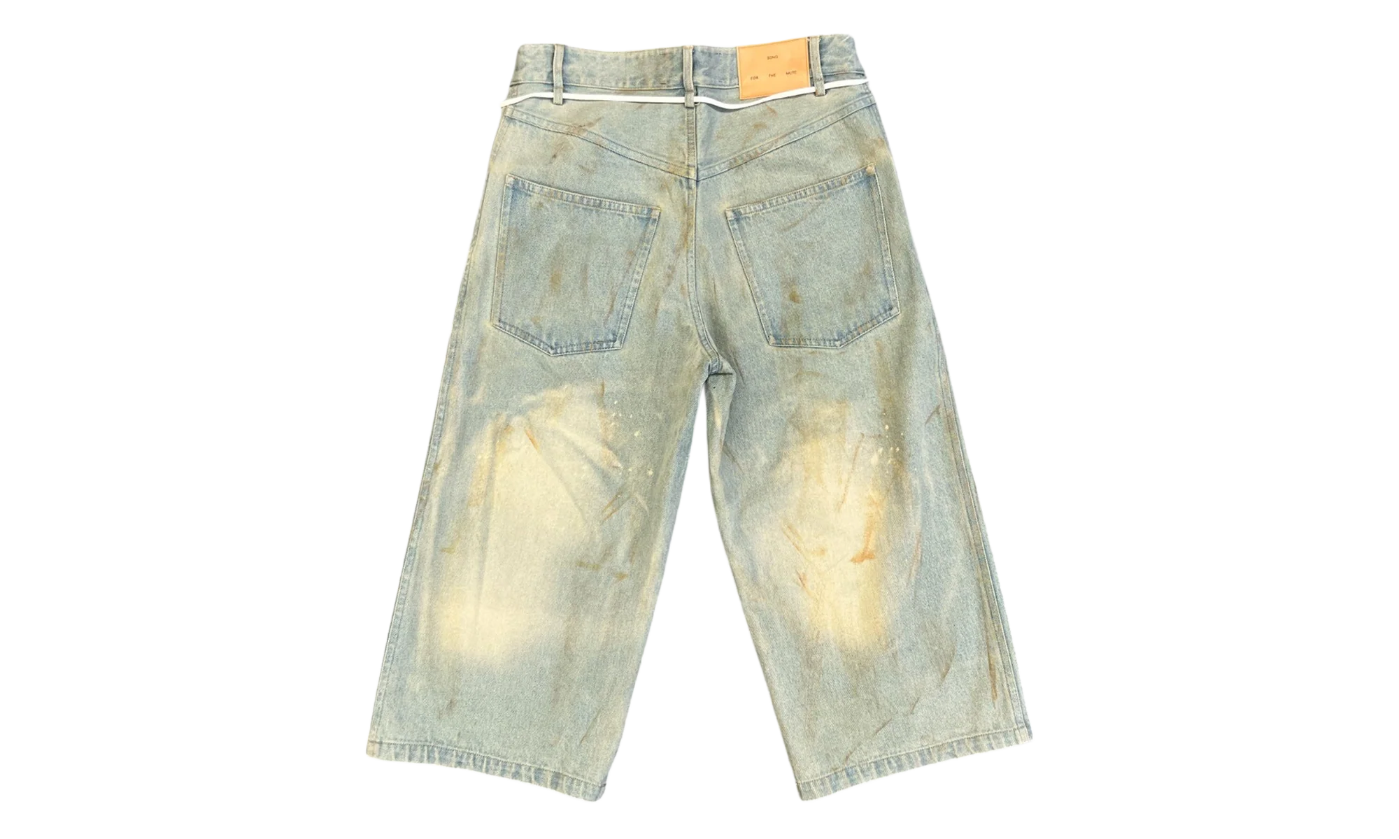 Long Denim Shorts "Light Blue Dirt Fade Out" 261 MST055 FADEBLU