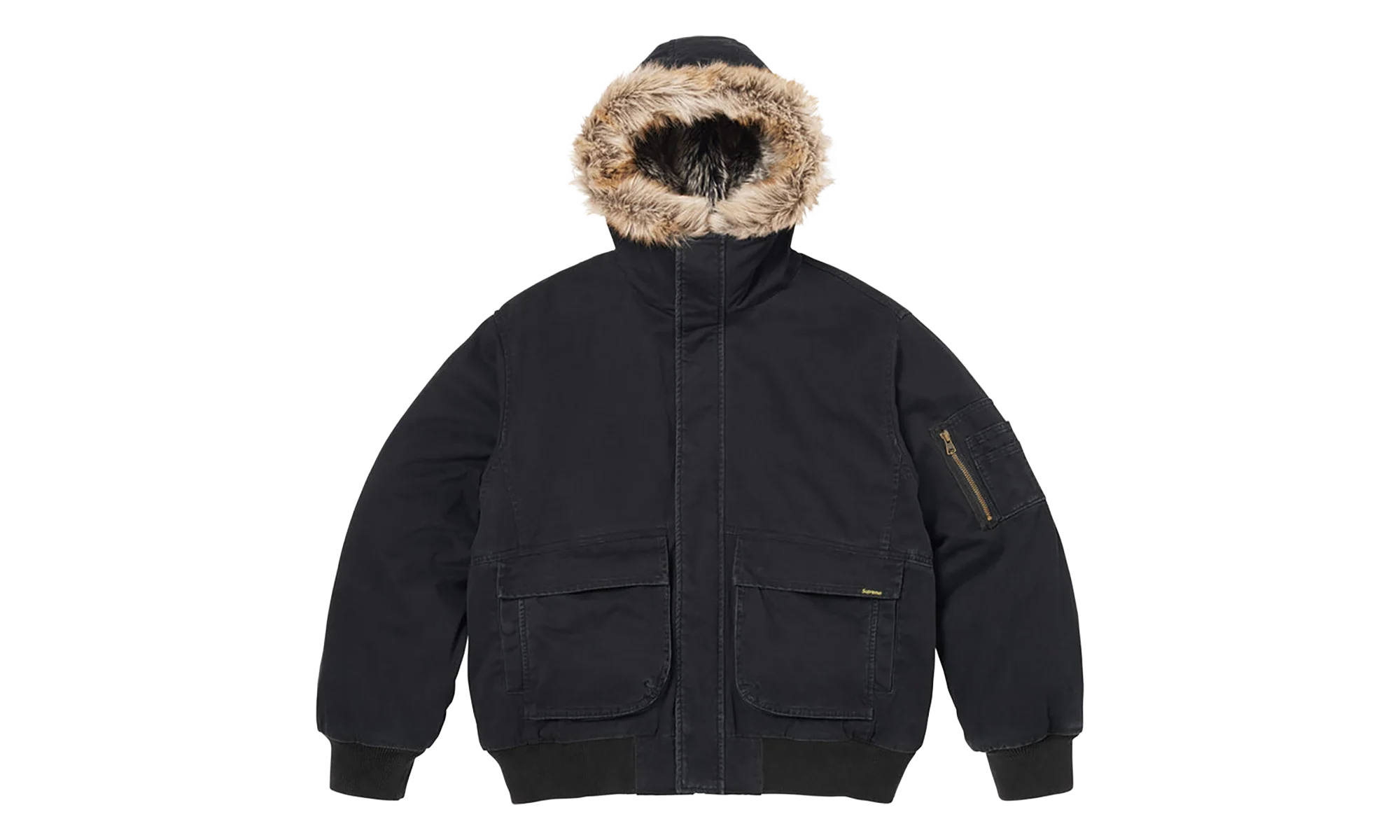 Reversible Faux Fur Hooded Work Jacket "SS26 - Black" SU27011