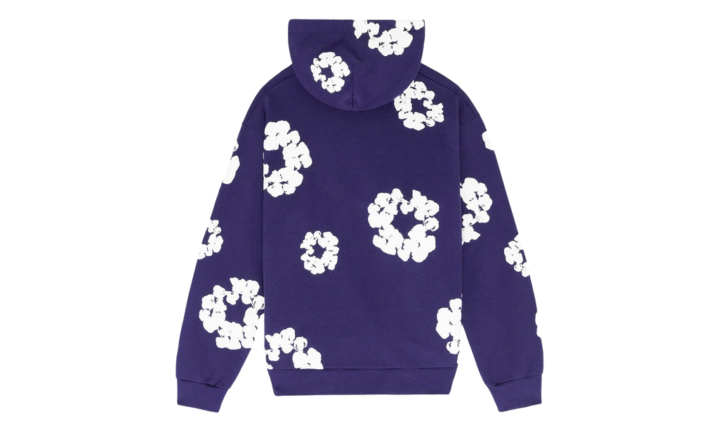 Cotton Wreath Hooded Sweatshirt "Purple" DT376