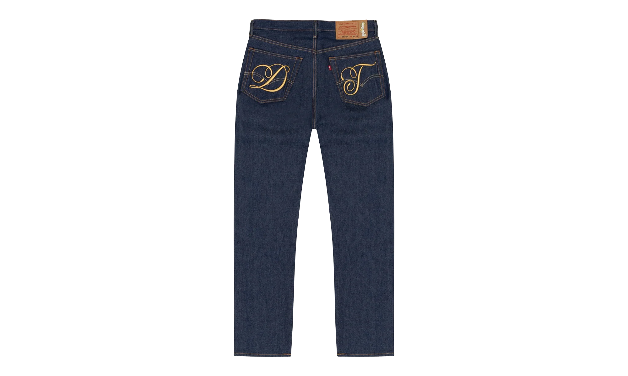 DT Metallic Gold Script 501 "Selvedge" DT398