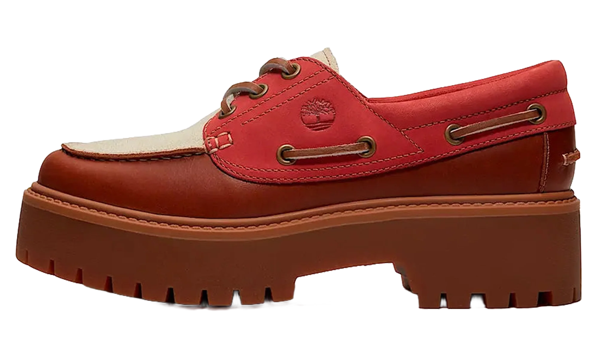 Stone Street Platform Boat WMNS "Rust Full-Grain / Medium Red" TB0A2GVFAFU
