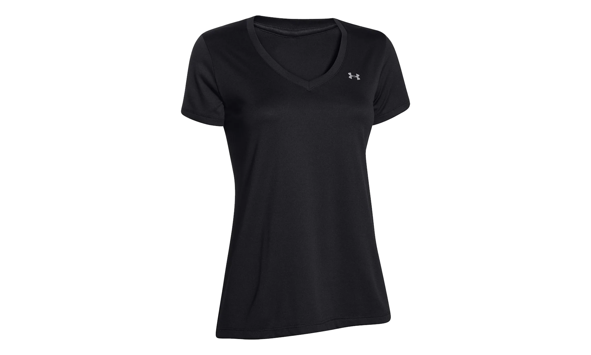 Tech V-Neck Short Sleeve T-Shirt WMNS "Black" 1255839 002