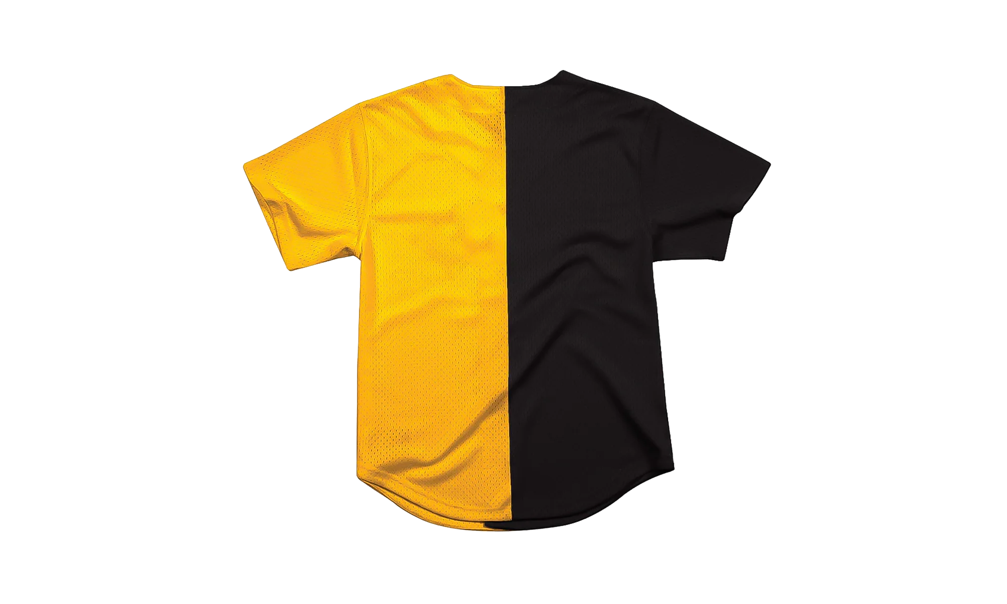 NFL Split Color Mesh Button Front Shirt "Pittsburgh Steelers- Black" FA88Y3 PST K HFH