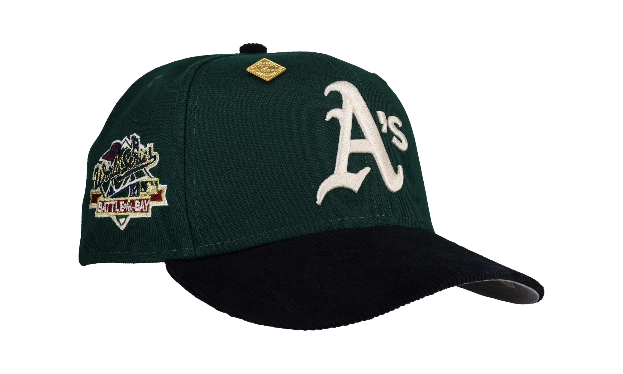 59FIFTY Oakland Athletics 1989 World Series Fitted Hat "Green / Navy - Corduroy Visor" NE343